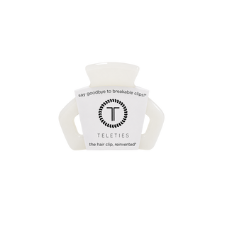 Open Petite Claw Clip in Coconut White