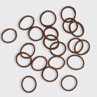 Seamless Hair Elastic Set in Chocolate