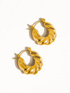 Kimberly 18K Gold Plated Braided Hoop Earring