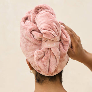 Hair Towel Turban in Terracotta // Kitsch
