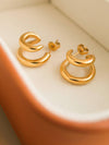 Maddison Double C Hoop Earring - 18K Gold Plated