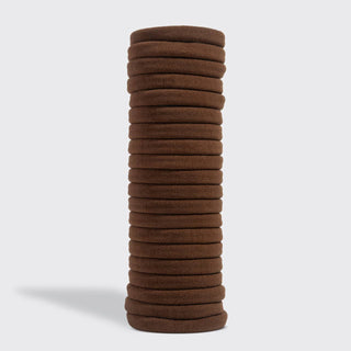 Seamless Hair Elastic Set in Chocolate