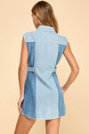 Time Flies Back Denim Dress