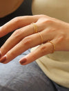 Rachel 18K Gold Plated Thin Braided Ring