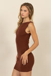 Chessa Dress in Brown