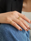 Billie 18K Gold Plated Braided Chain Ring