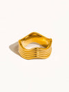 Ivan Wavy Ring - 18K Gold Plated