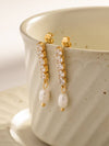 Anton Pearl Drop Earring - 18K Gold Plated