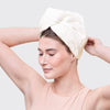 Quick Dry Hair Towel in Ivory