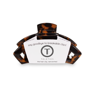 Open Small Hair Clip in Tortoise