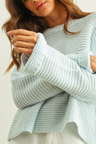 Peyton Sweater in Powder Blue