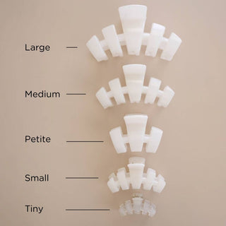 Classic Petite Hair Clip in Coconut White
