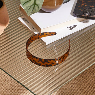 Wide Headband in Tortoise