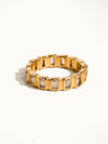 Gold Rhinestone Ring - 18K Gold Plated