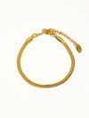 Flat Snake Chain 18K Gold Plated Bracelet