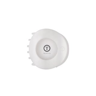 Flat Circle Medium Hair Clip in Coconut White