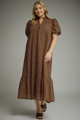 Everly Dress in Brown +
