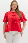 All The Bows Top in Red+