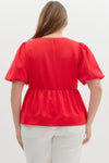 All The Bows Top in Red+