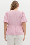 All The Bows Top in Pink +