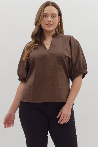 Teffy Top in Brown +