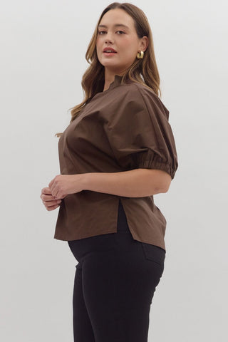 Teffy Top in Brown +
