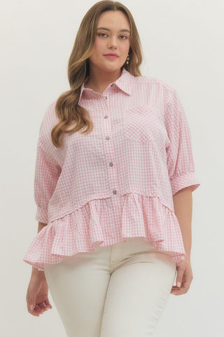Blake Top in Pink + - Luna Boutique