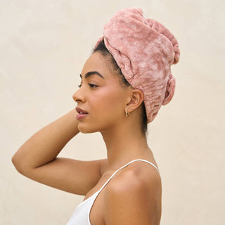 Hair Towel Turban in Terracotta // Kitsch
