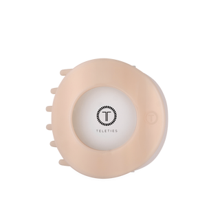 Flat Circle Large Hair Clip in Almond Beige