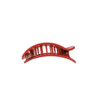 Flat Round Small Hair Clip in Red