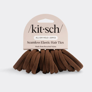Seamless Hair Elastic Set in Chocolate