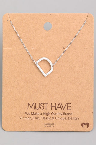 Initial Pendant Necklace {Gold - Silver}