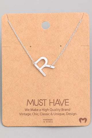 Initial Pendant Necklace {Gold - Silver}