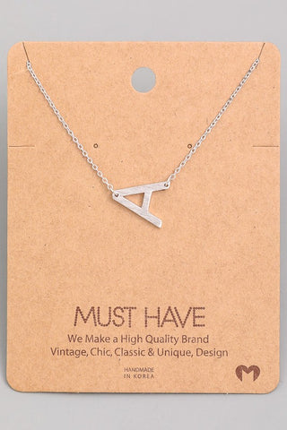 Initial Pendant Necklace {Gold - Silver}
