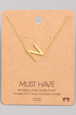 Initial Pendant Necklace {Gold - Silver}