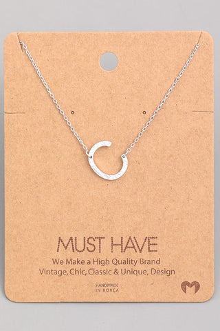 Initial Pendant Necklace {Gold - Silver}