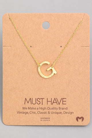 Initial Pendant Necklace {Gold - Silver}