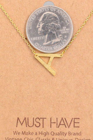 Initial Pendant Necklace {Gold - Silver}