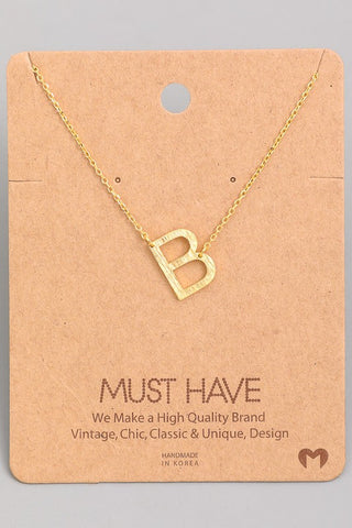 Initial Pendant Necklace {Gold - Silver}