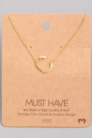 Initial Pendant Necklace {Gold - Silver}