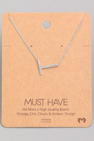Initial Pendant Necklace {Gold - Silver}