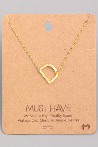 Initial Pendant Necklace {Gold - Silver}