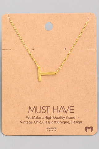 Initial Pendant Necklace {Gold - Silver}