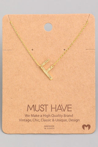 Initial Pendant Necklace {Gold - Silver}