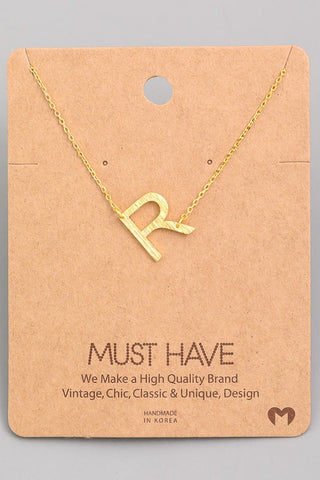 Initial Pendant Necklace {Gold - Silver}