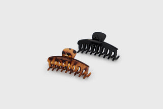 Eco-Friendly Oversized Matte Claw Clip - 2pc Set