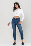 Medium Wash Hi-Rise Slim Straight Jeans