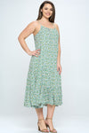 green floral tier dress +