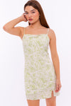 Ivory/Sage Abstract Mini Dress