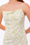 Ivory/Sage Abstract Mini Dress